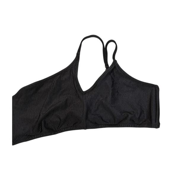 Aerie Black Ribbed one shoulder bandeau swim top - XXL - Picture 5 of 6